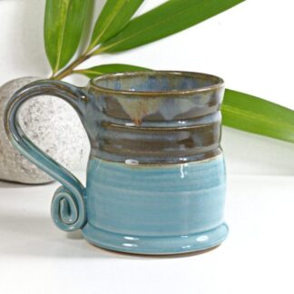 Summer Blue Landscape Large Ceramic Coffee and Tea Mug