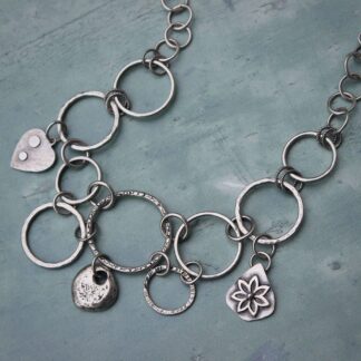 Willow and Twigg Recycled Sterling Silver Multi-Link Statement Necklace 01