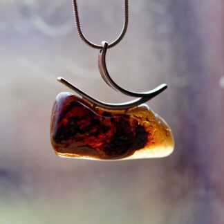 Freeform Indonesian Amber pendant