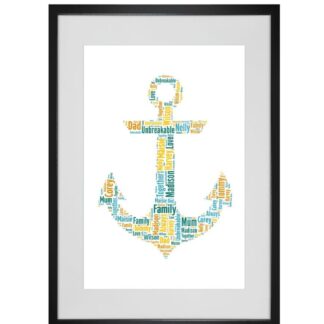Personalised Anchor Word Art Print