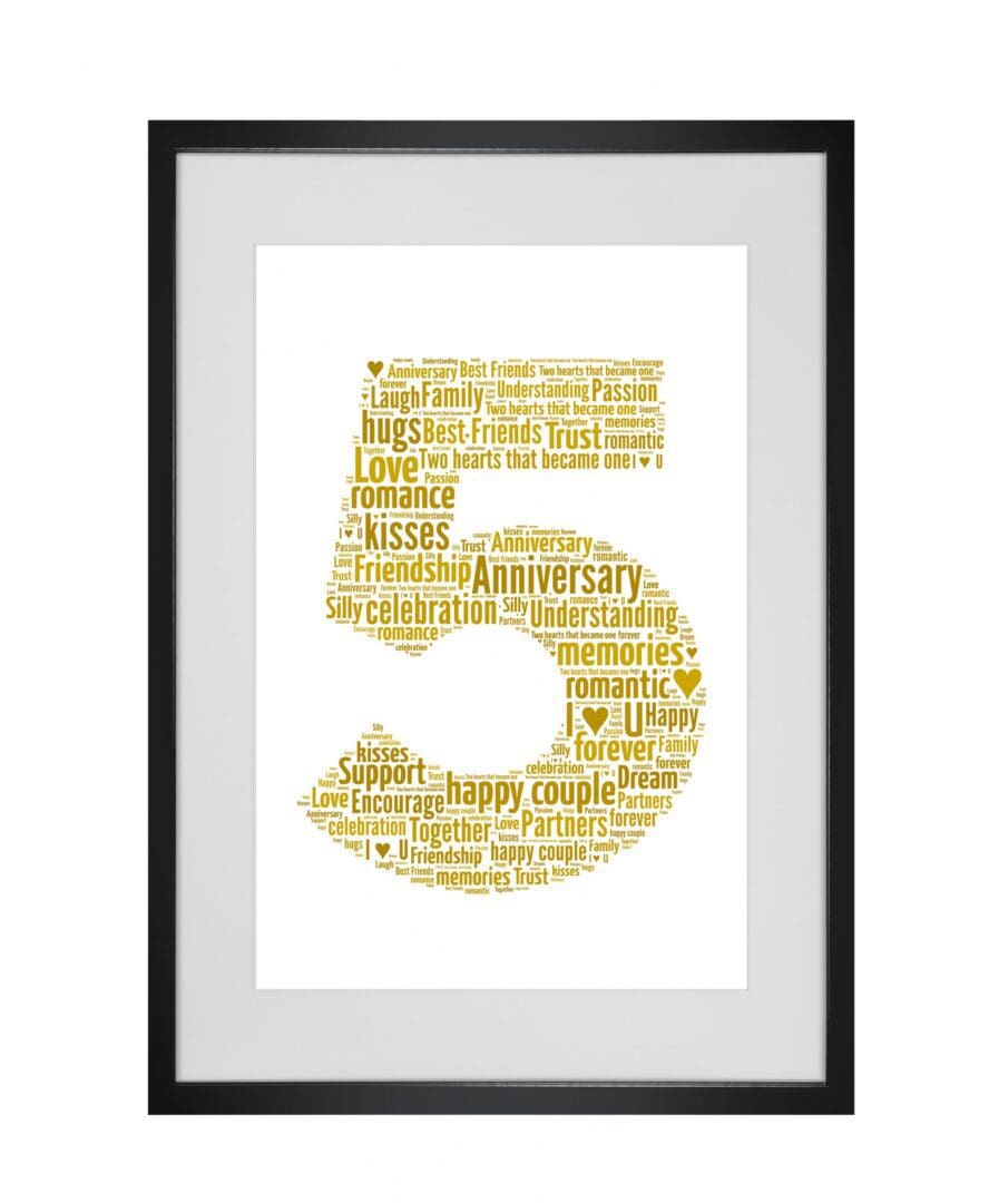 Personalised Number Word Art Print (any number can be made) - Image 2