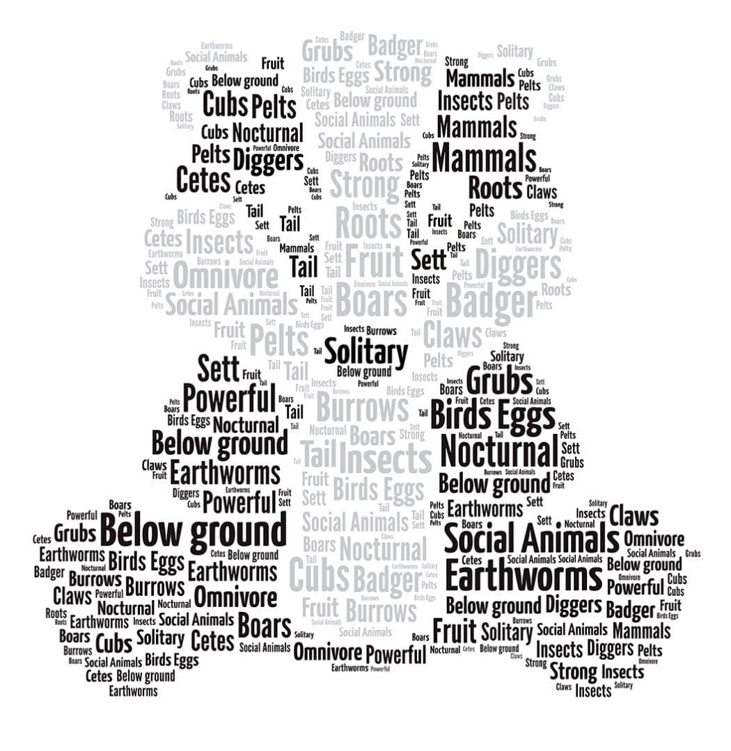 Personalised Badger Word Art Print - Image 2