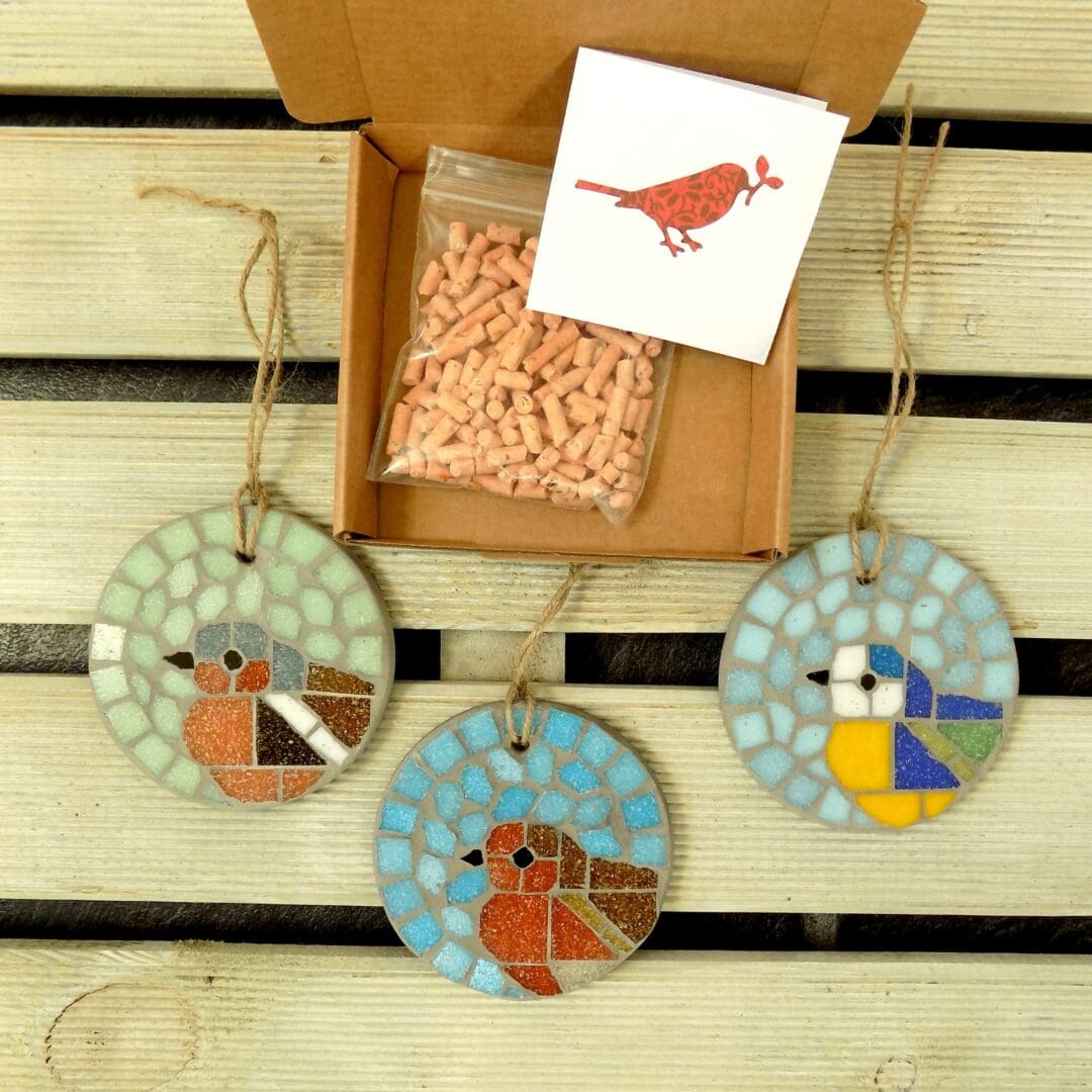 Feathered Friends Mosaic Bird Hanging Garden Decoration Letterbox Gift