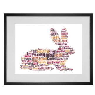 Personalised Bunny Rabbit Word Art gift