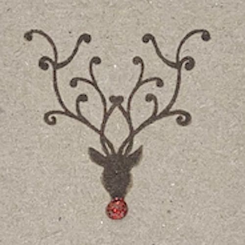 christmas placecard rudolph super close up