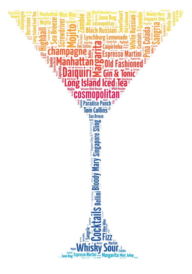 Personalised Cocktail Glass Word Art Print - Image 8