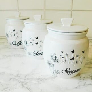 Dandelion Tea Coffee and Sugar Jars