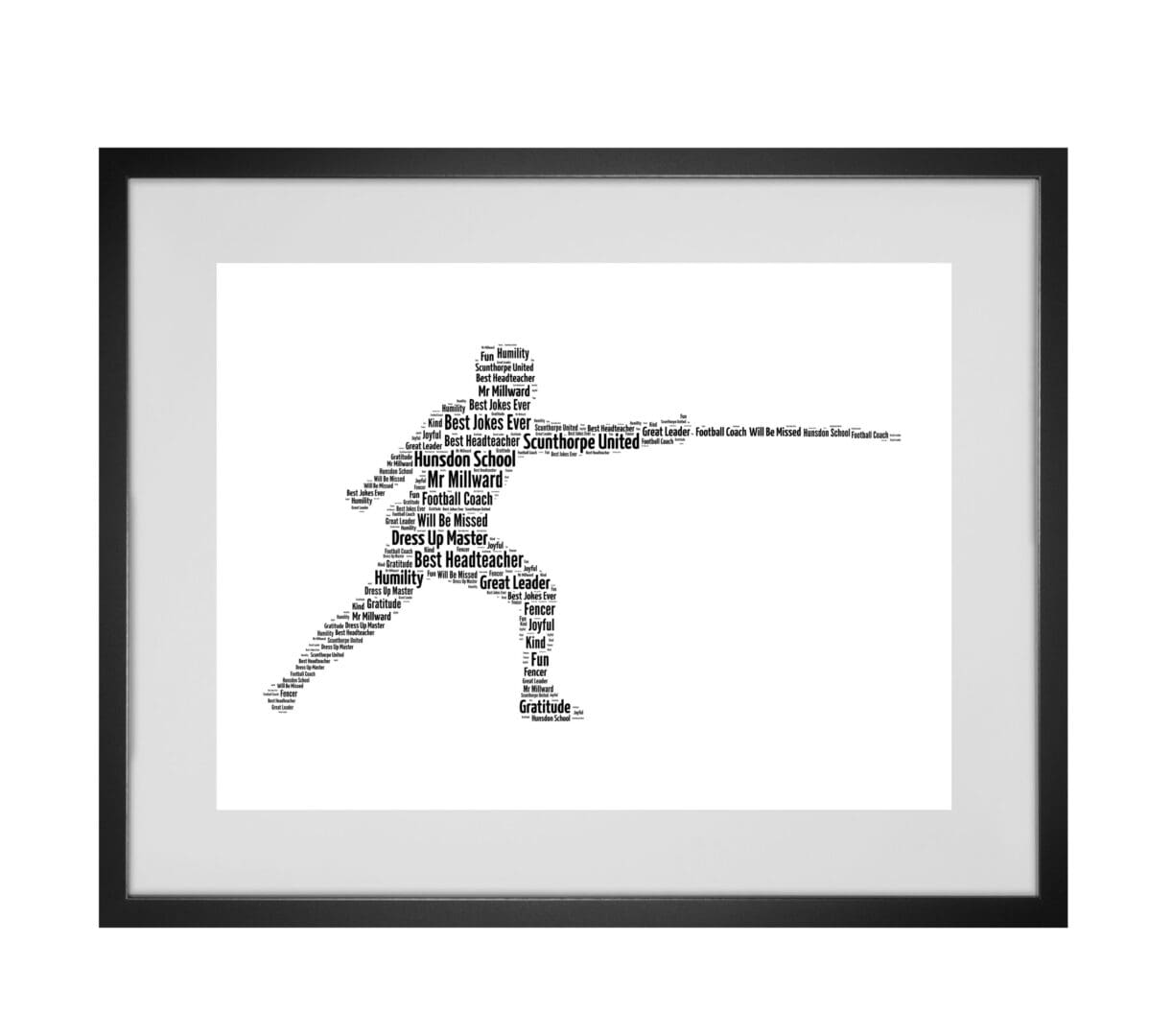 Personalised Fencing Word Art Print
