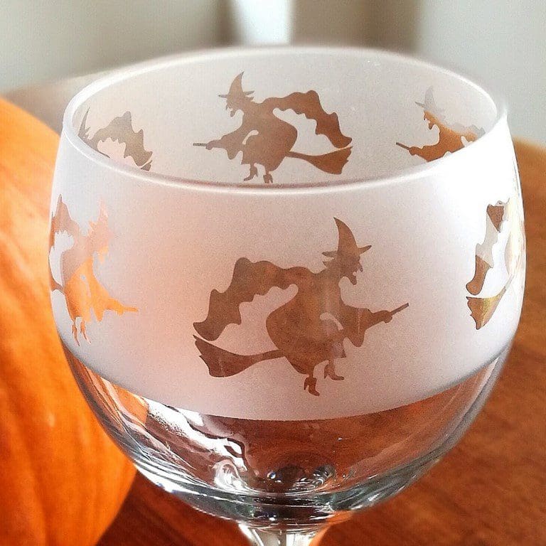 Gin Glass by Four Hands Etched Glass - Witches - Image 4