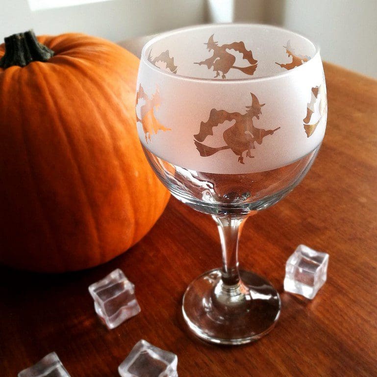 Gin Glass by Four Hands Etched Glass - Witches - Image 3