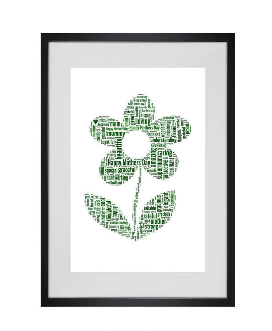 Personalised Flower Word Art Print - Image 6