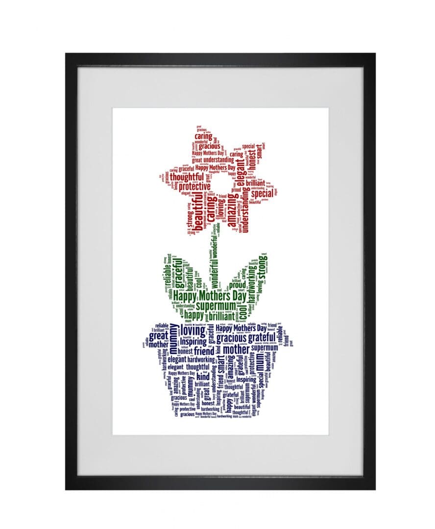 Personalised Flower Word Art Print - Image 4