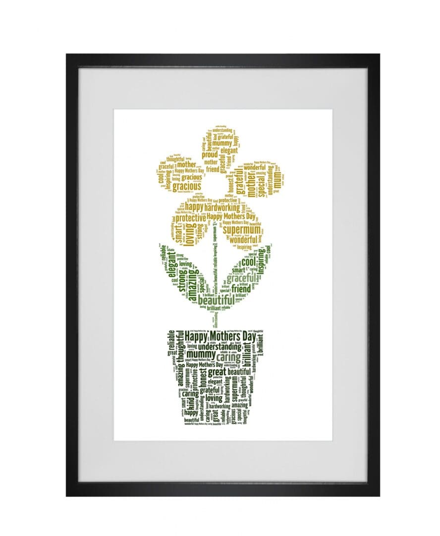 Personalised Flower Word Art Print - Image 3