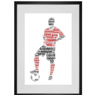 Personalised Football Player Word Art Print