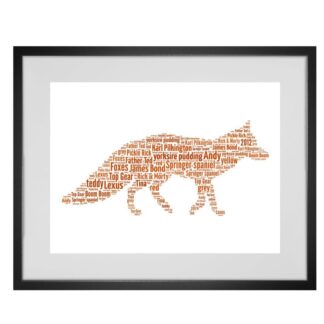 Personalised Fox Word Art Print