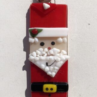 Fused Glass Santa Tree Decoration