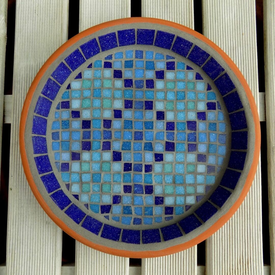 Moroccan Pool Mosaic Bird Bath Wildlife Garden Ornament - Image 3