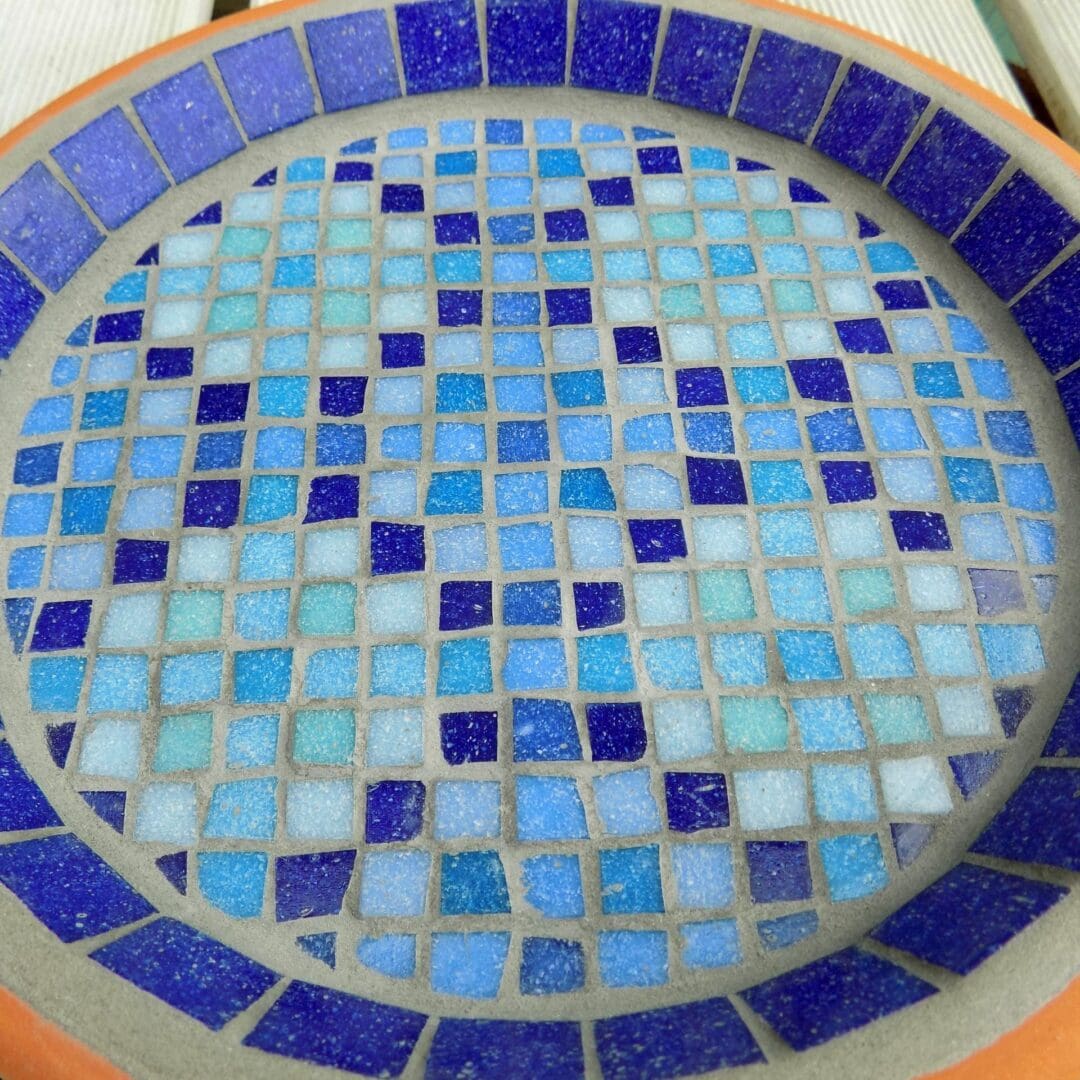 Moroccan Pool Mosaic Bird Bath Wildlife Garden Ornament - Image 4