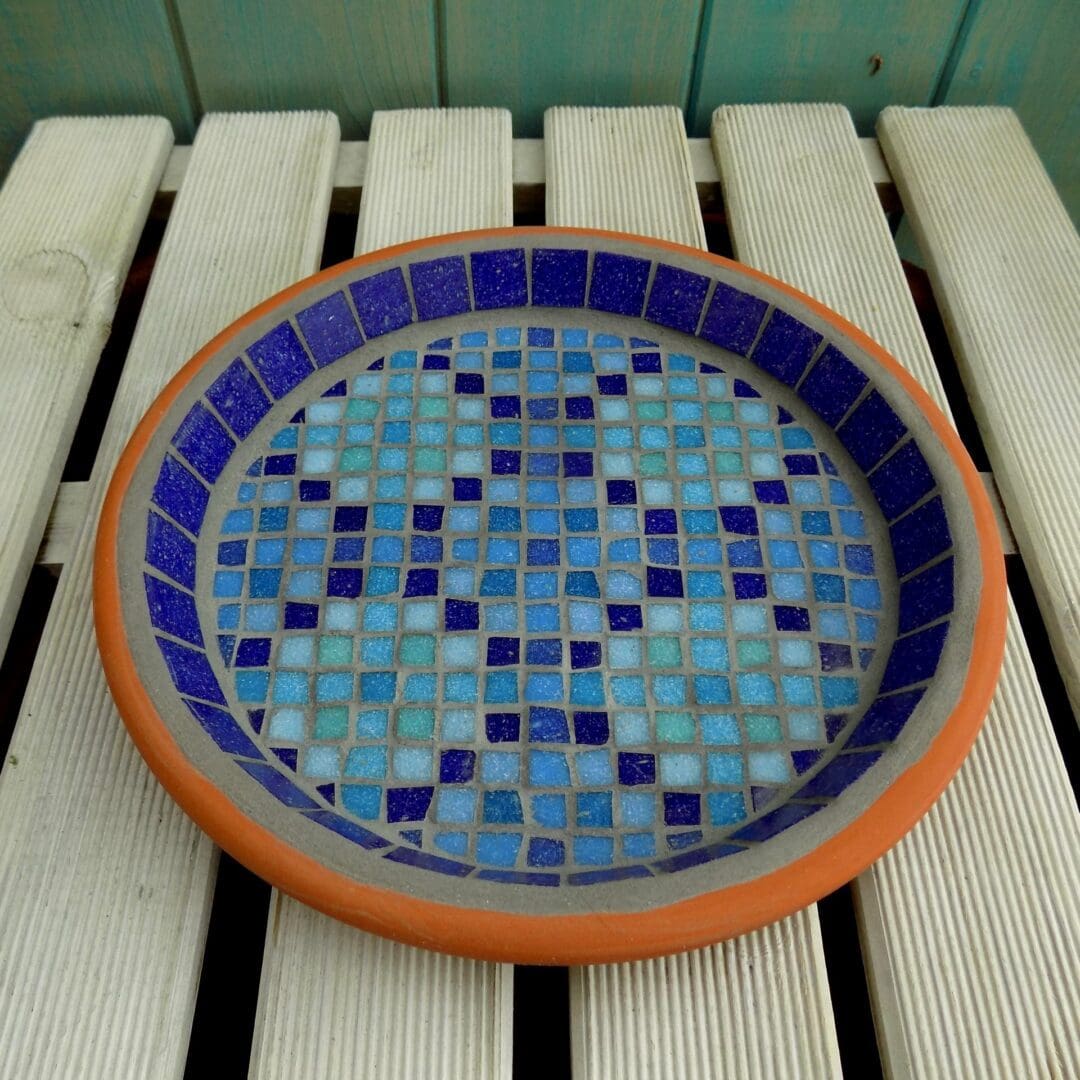 Moroccan Pool Mosaic Bird Bath Wildlife Garden Ornament - Image 5