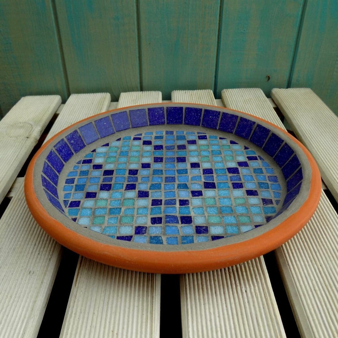 Moroccan Pool Mosaic Bird Bath Wildlife Garden Ornament - Image 6