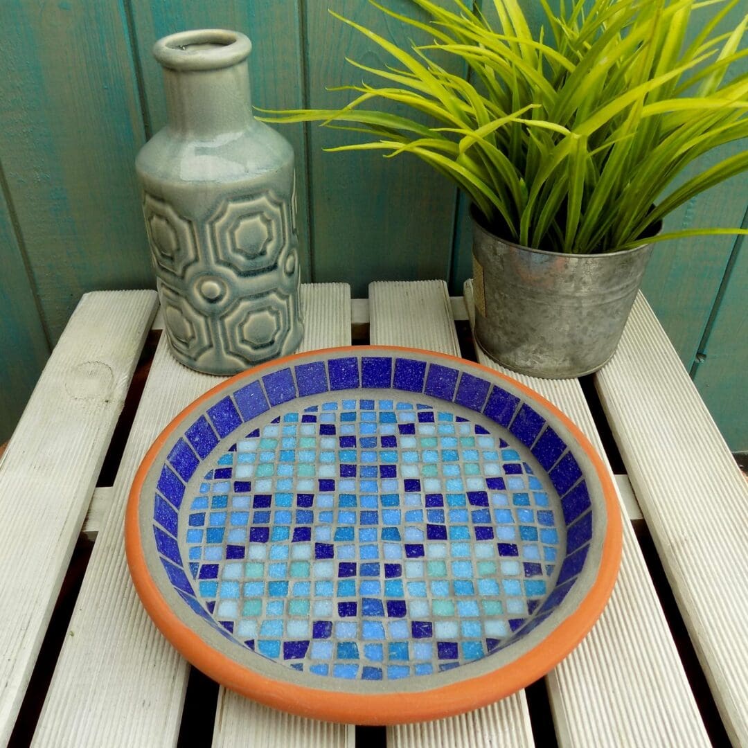Moroccan Pool Mosaic Bird Bath Wildlife Garden Ornament - Image 2