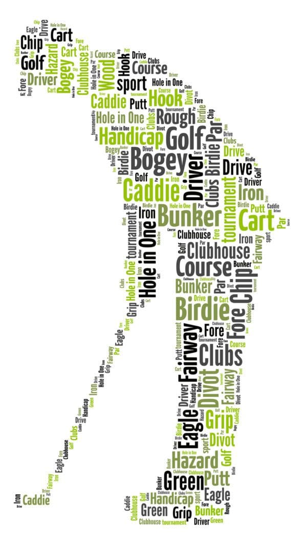 Personalised Golf Word Art Print - Image 3