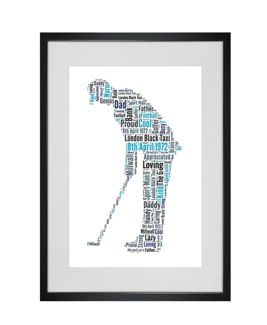 Personalised Golf Word Art Print