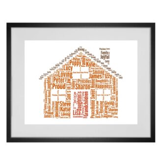 Personalised New Home Word Art Print