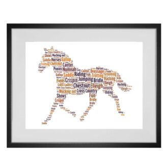Personalised Horse Word Art Print