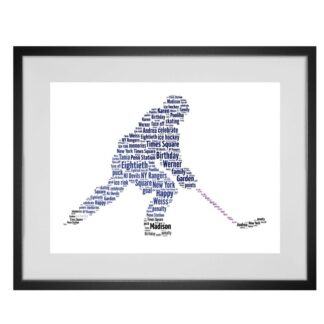 Personalised Ice Hockey Player Word Art Print