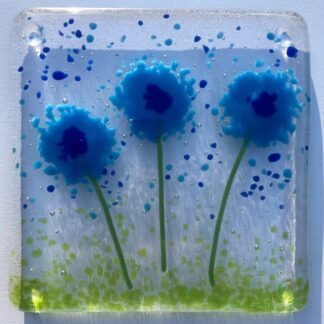Blue Cornflowers Coasters- Blue Cornflowers drinks mat-Blue Flowers-Natural cornflower Meadow