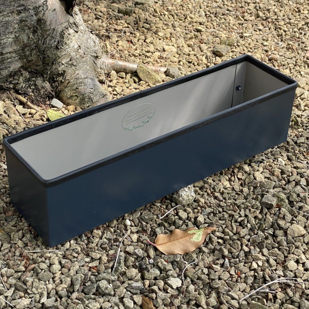 Metal Herb Planter recycled repurposed blue steel