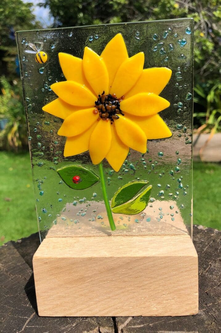 Sunflower tea light/sunflower votive holder/yellow flower/Candle holder/Mother’s Day gift/Birthday gifts/memory gift/Summer sunflower