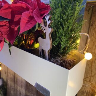 white Metal Window cill planter for urban garden wall planter fence balcony planter windowsill plant pot garden trough contemporary modern bespoke custom planter handmade uk window boxes living windows city gardener