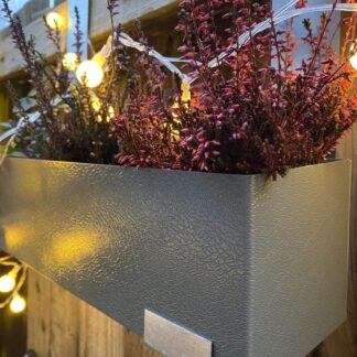 Metal Window cill planter for urban garden wall planter fence balcony planter windowsill plant pot garden trough contemporary modern bespoke custom planter handmade uk window boxes living windows city gardener