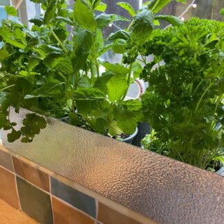Metal Window cill planter for urban garden wall planter fence balcony planter windowsill plant pot garden trough contemporary modern bespoke custom planter handmade uk window boxes living windows city gardener