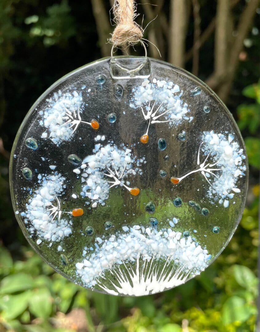 Dandelion Wishes round hanger-Dandelion seed head-House warming gift-Mother’s Day gift-Unique gift