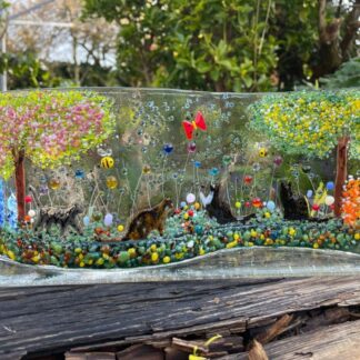 Custom Made Order fused glass Cats wave/Individually crafted with your choice of up to 4 cats/Made to order just for you/Gift idea/Multi cats/Bespoke gift