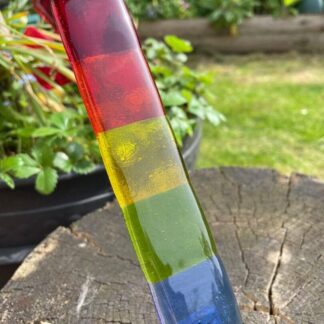 Glass Rainbow suncatcher/Rainbow hanger/Fused glass Rainbow hanging/Garden rainbow suncatcher