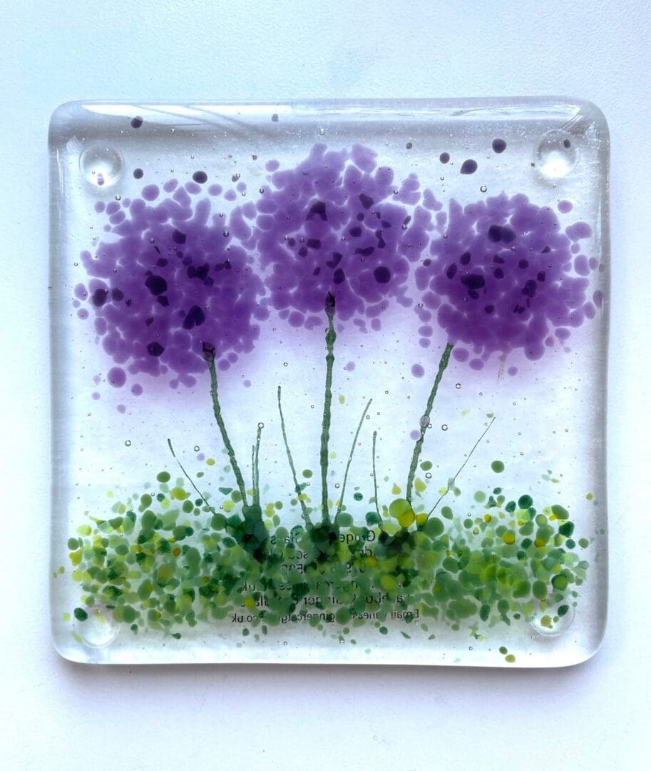 Allium Drinks Coasters-Purple Alliums drink mats