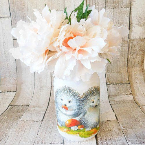 Hedgehogs Painted 1 Litre or 500 ml Kilner Storage Jar Vase - Image 7
