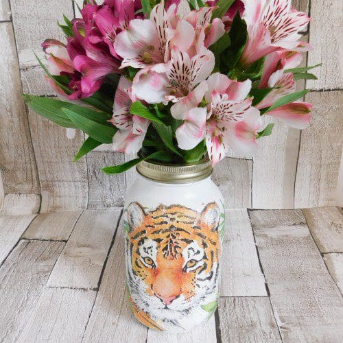Wildlife Tiger, Koala or Leopard 1 Litre Kilner Jar Vase - Image 6