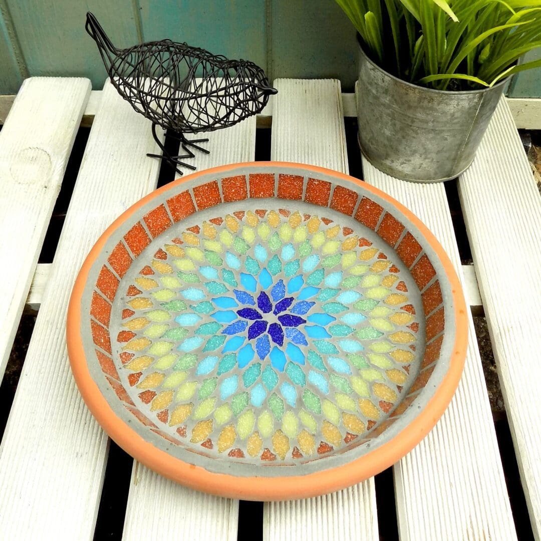Gypsy Dream Mosaic Bird Bath Wildlife Garden Ornament