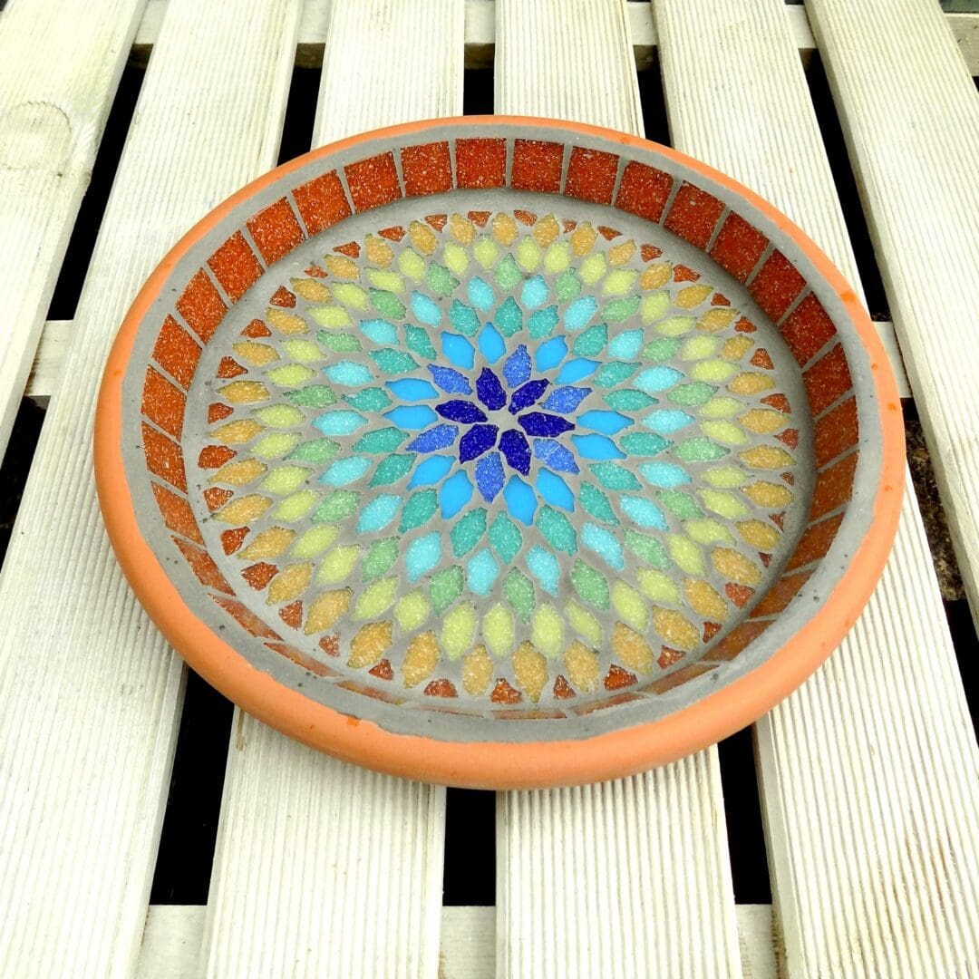 Gypsy Dream Mosaic Bird Bath Wildlife Garden Ornament - Image 4