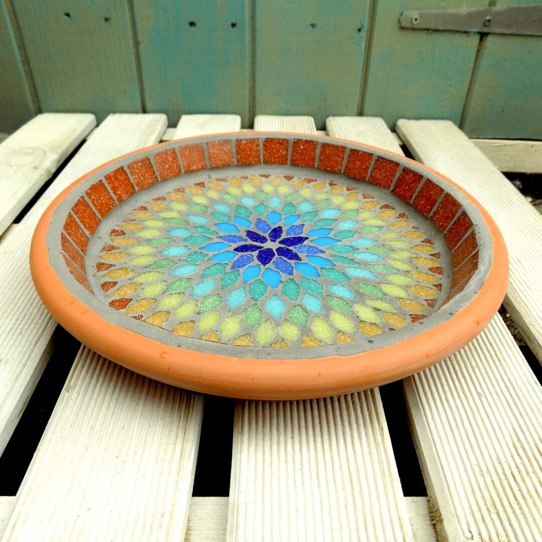 Gypsy Dream Mosaic Bird Bath Wildlife Garden Ornament - Image 3