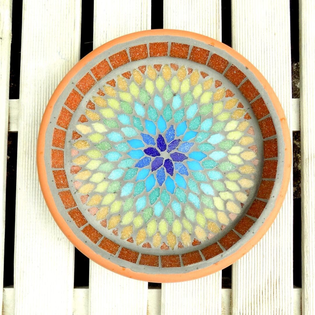 Gypsy Dream Mosaic Bird Bath Wildlife Garden Ornament - Image 2