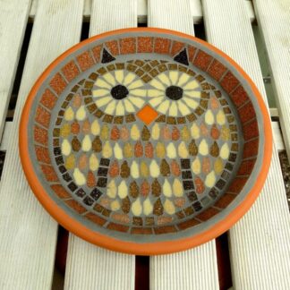 Tawny Owl Mosaic Bird Bath Wildlife Garden Ornament