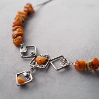 Amber and Silver necklace