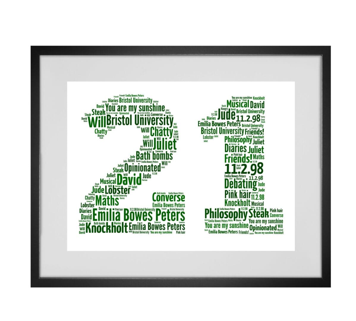 Personalised Number Word Art Print (any number can be made) - Image 3