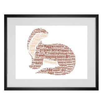 Personalised Otter Word Art Print